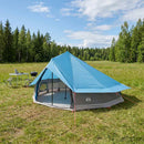 vidaXL Cort Tipi albastru 800 x 800 x 430 cm Poliester si otel