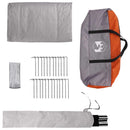 vidaXL Cort Tipi cu acoperis gri si portocalie 800 x 800 x 430 cm