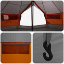 vidaXL Cort Tipi cu acoperis gri si portocalie 800 x 800 x 430 cm