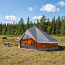 vidaXL Cort Tipi cu acoperis gri si portocalie 800 x 800 x 430 cm