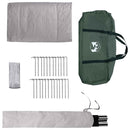 vidaXL Cort Tipi Verde Army 800 x 800 x 430 cm Poliester și oțel