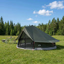 vidaXL Cort Tipi Verde Army 800 x 800 x 430 cm Poliester și oțel