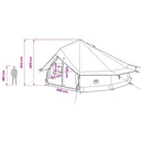vidaXL Cort Tipi Verde Army 800 x 800 x 430 cm Poliester și oțel