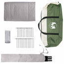 vidaXL Cort Tipi cu acoperis verde 250 x 250 cm poliester si otel