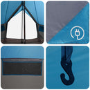 vidaXL Cort Tipi cu acoperis albastru 250 x 250 cm poliester si otel