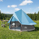 vidaXL Cort Tipi cu acoperis albastru 250 x 250 cm poliester si otel