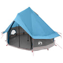 vidaXL Cort Tipi cu acoperis albastru 250 x 250 cm poliester si otel