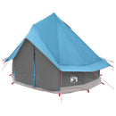 vidaXL Cort Tipi cu acoperis albastru 250 x 250 cm poliester si otel