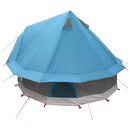 vidaXL Cort Tipi cu acoperis albastru 250 x 250 cm poliester si otel