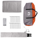 vidaXL Cort Tipi gri si portocalie 250 x 250 cm poliester si otel