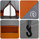 vidaXL Cort Tipi gri si portocalie 250 x 250 cm poliester si otel