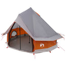 vidaXL Cort Tipi gri si portocalie 250 x 250 cm poliester si otel