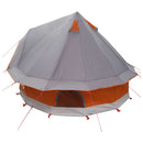 vidaXL Cort Tipi gri si portocalie 250 x 250 cm poliester si otel