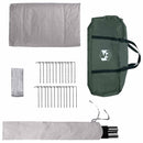 vidaXL Cort Tipi cu acoperis verde army 250 x 250 cm poliester si otel