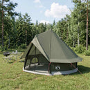 vidaXL Cort Tipi cu acoperis verde army 250 x 250 cm poliester si otel