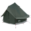 vidaXL Cort Tipi cu acoperis verde army 250 x 250 cm poliester si otel