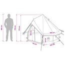 vidaXL Cort Tipi cu acoperis verde army 250 x 250 cm poliester si otel