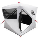 vidaXL Cort de vanatoare cu acoperis alb blackout 143 x 143 x 165 cm