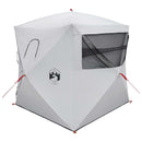 vidaXL Cort de vanatoare cu acoperis alb blackout 143 x 143 x 165 cm