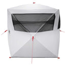 vidaXL Cort de vanatoare cu acoperis alb blackout 143 x 143 x 165 cm