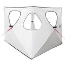 vidaXL Cort de vanatoare cu acoperis alb blackout 145 x 145 x 150 cm