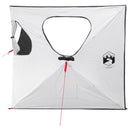 vidaXL Cort de vanatoare cu acoperis alb blackout 145 x 145 x 150 cm