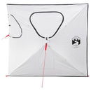 vidaXL Cort de vanatoare cu acoperis alb blackout 145 x 145 x 150 cm