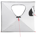 vidaXL Cort de vanatoare cu acoperis alb blackout 145 x 145 x 150 cm