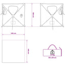 vidaXL Cort de vanatoare camuflaj 145 x 145 x 150 cm poliester si otel