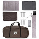 vidaXL Cort de familie culoare maro gri 320 x 210 x 180 cm poliester