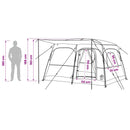 vidaXL Cort de familie culoare maro gri 320 x 210 x 180 cm poliester