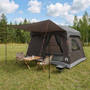 vidaXL Cort de familie culoare maro gri 380 x 260 x 190 cm poliester