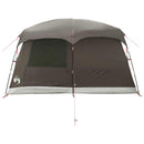 vidaXL Cort de familie culoare maro gri 380 x 260 x 190 cm poliester