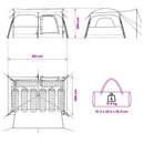 vidaXL Cort de familie culoare maro gri 380 x 260 x 190 cm poliester