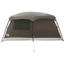vidaXL Cort de familie cu acoperis culoare maro gri 420 x 305 x 200 cm