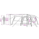 vidaXL Cort de familie cu acoperis culoare maro gri 420 x 305 x 200 cm