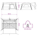 vidaXL Cort de familie cu acoperis culoare maro gri 420 x 305 x 200 cm