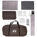 vidaXL Cort de familie cu acoperis culoare maro gri 500 x 400 x 230 cm