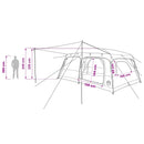 vidaXL Cort de familie cu acoperis culoare maro gri 500 x 400 x 230 cm