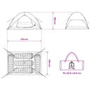 vidaXL Cort de camping cu protectie impotriva ploii rezistent la apa