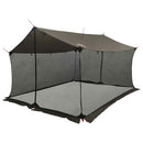 vidaXL Cort de camping cu pereti din plasa culoare maro gri