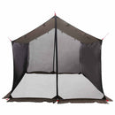 vidaXL Cort de camping cu pereti din plasa culoare maro gri