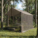 vidaXL Cort de camping cu pereti din plasa culoare maro gri