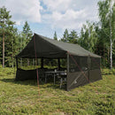 vidaXL Cort de familie cu acoperis gri caramiziu 450 x 400 x 265 cm