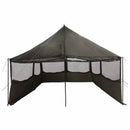 vidaXL Cort de familie cu acoperis gri caramiziu 450 x 400 x 265 cm