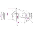 vidaXL Cort de familie cu acoperis gri caramiziu 450 x 400 x 265 cm