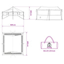 vidaXL Cort de familie cu acoperis gri caramiziu 450 x 400 x 265 cm