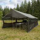 vidaXL Cort de familie cu acoperis gri caramiziu 600 x 400 x 268 cm