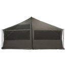 vidaXL Cort de familie cu acoperis gri caramiziu 600 x 400 x 268 cm