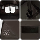 vidaXL Cort tunel cu acoperis culoare maro gri 366 x 244 x 198 cm